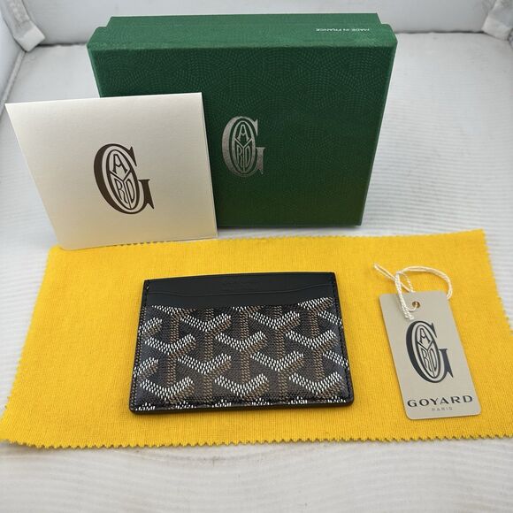 Goyard Saint-Sulpice Card Holder, Black & Brown Authentic Paris July 2025 - Picture 7 of 11